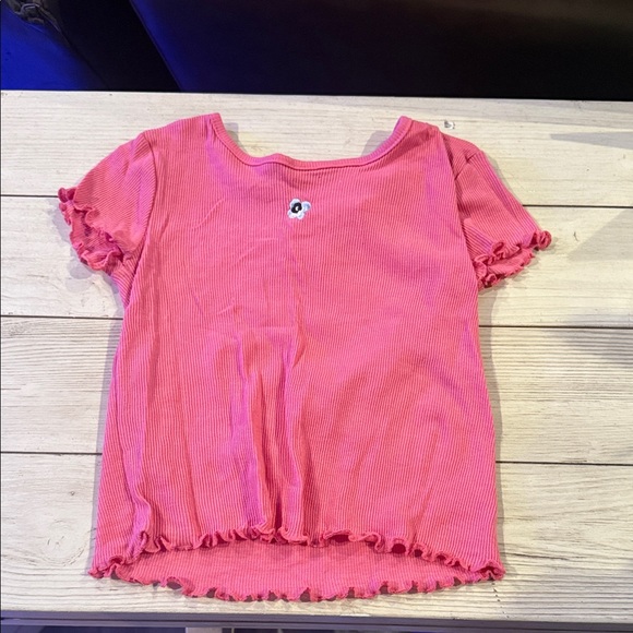 Little Lass Other - Little Lass Pink Ruffle Sleeve Tee
